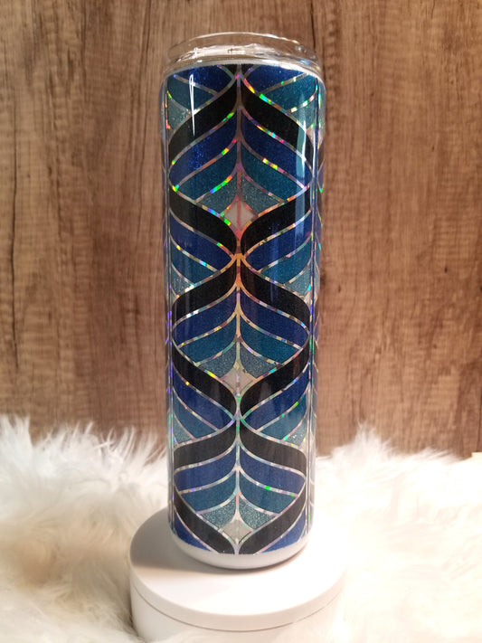 Blue Ombre Groovy Waves 30oz - #31